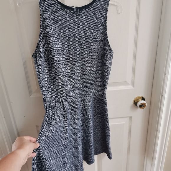 Navy Print Fit and Flare Dress by Gap - Picture 3 of 5